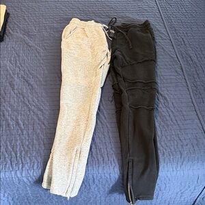 PacSun Kids Black and Cream Joggers